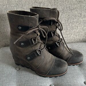 Sorel Joan of Arctic Lace Up Wedge Bootie